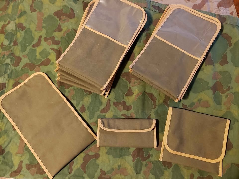 WWII US Military TOBACCO POUCH (empty). Plastic Lined, Reproduction