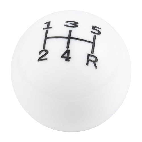 Ball Shift Knob 5 Speed Round Gear Stick Shifter Knobs Car Shifting White