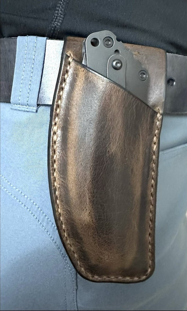 Strider SMF Leather Belt Sheath Handcrafted