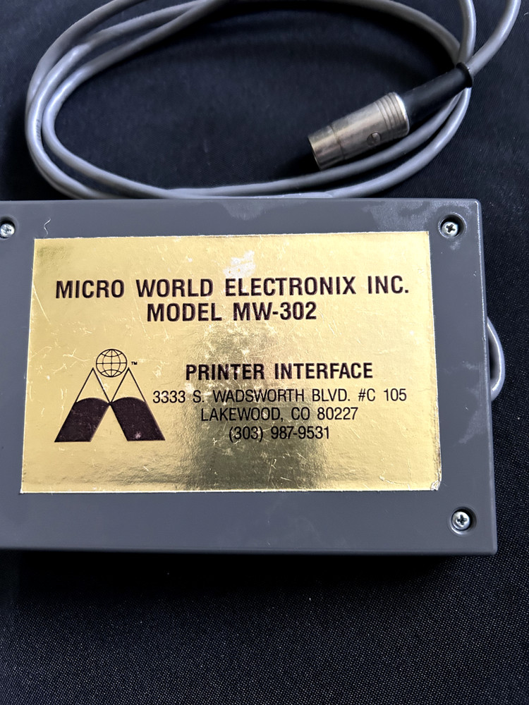 Commodore 64 Parallel Printer Interface Micro World Electronix MW-302 untested