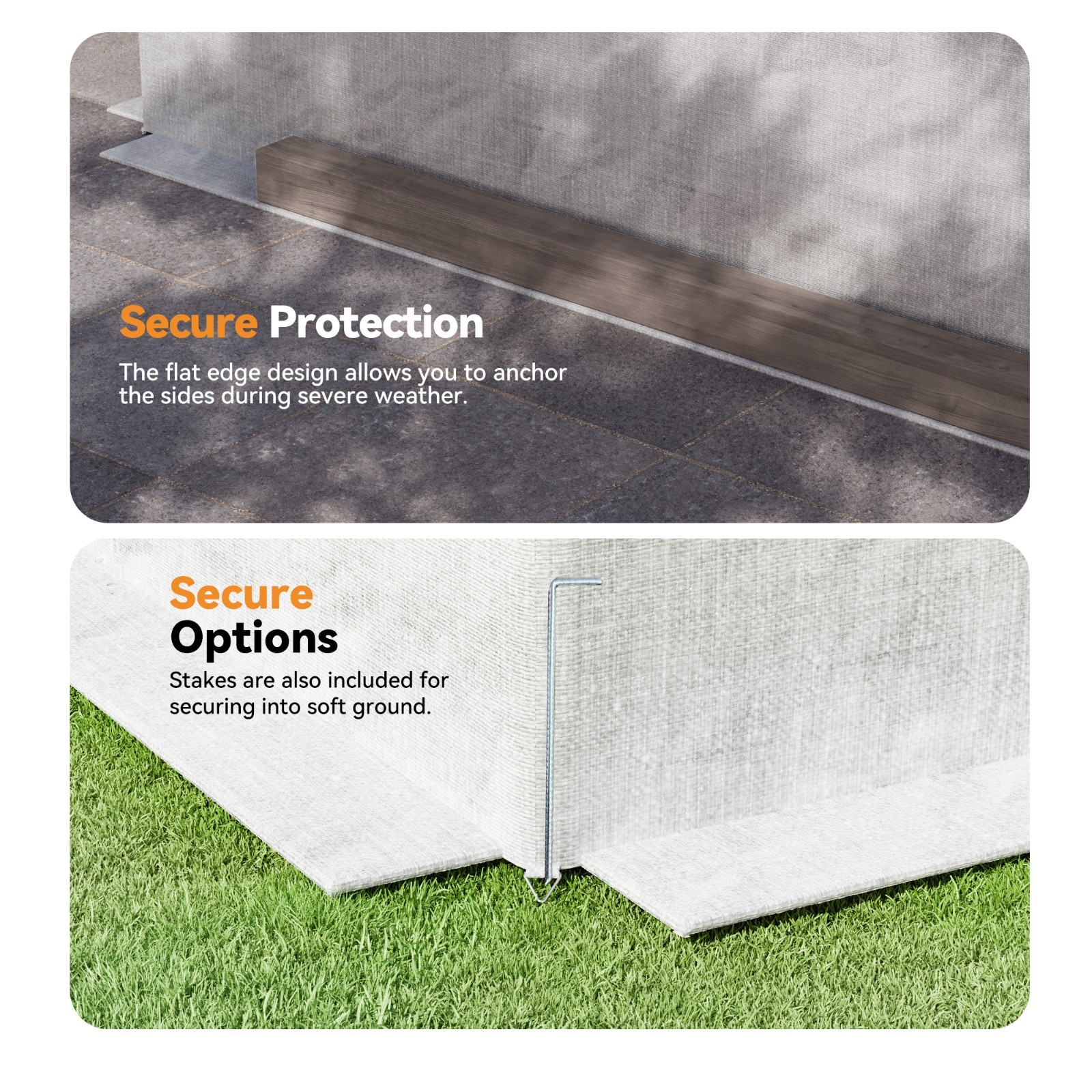 Universal Winter Gazebo Cover Waterproof w/Sidewalls and Mesh Windows (White)