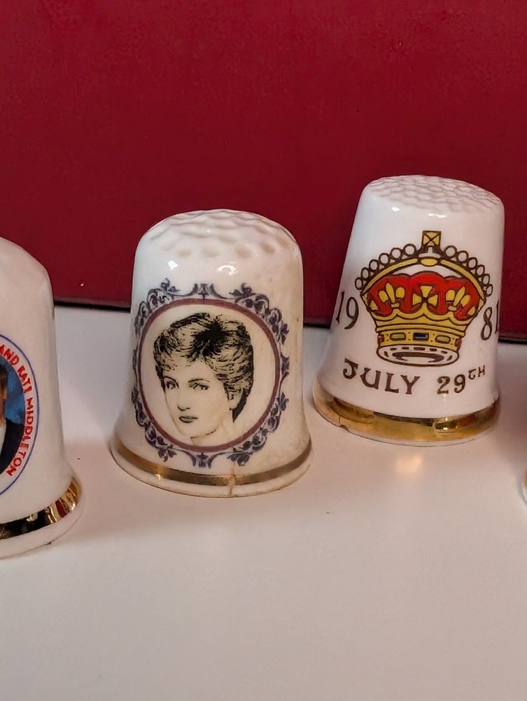 Princess Diana William & Kate Thimble Bundle X5 Bone China