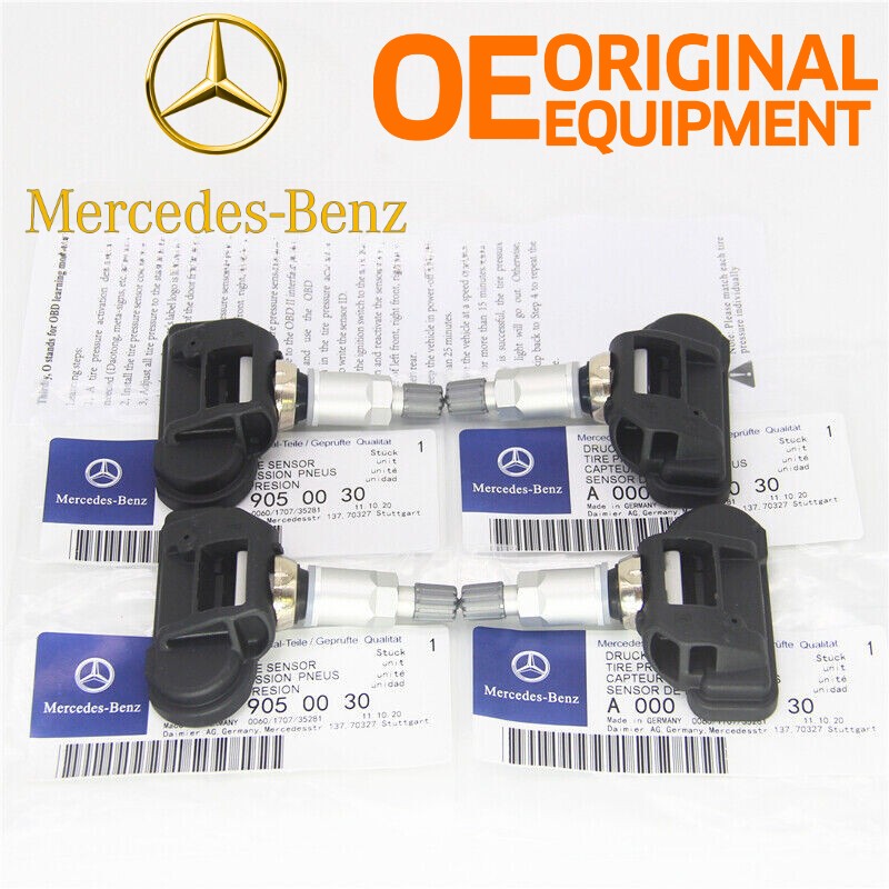 Set of 4 PCS Tire Pressure Monitoring Sensors A0009050030 TPMS Fit for Benz C300