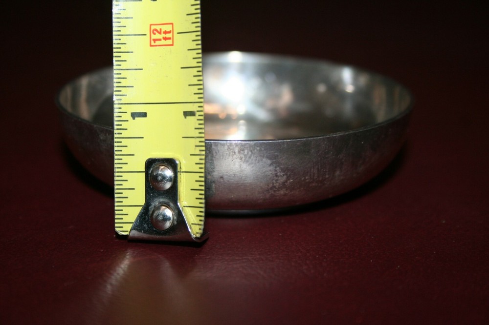 Vintage 3" Collectible French Silverplate Napoleon I Commemorative Bowl Dish