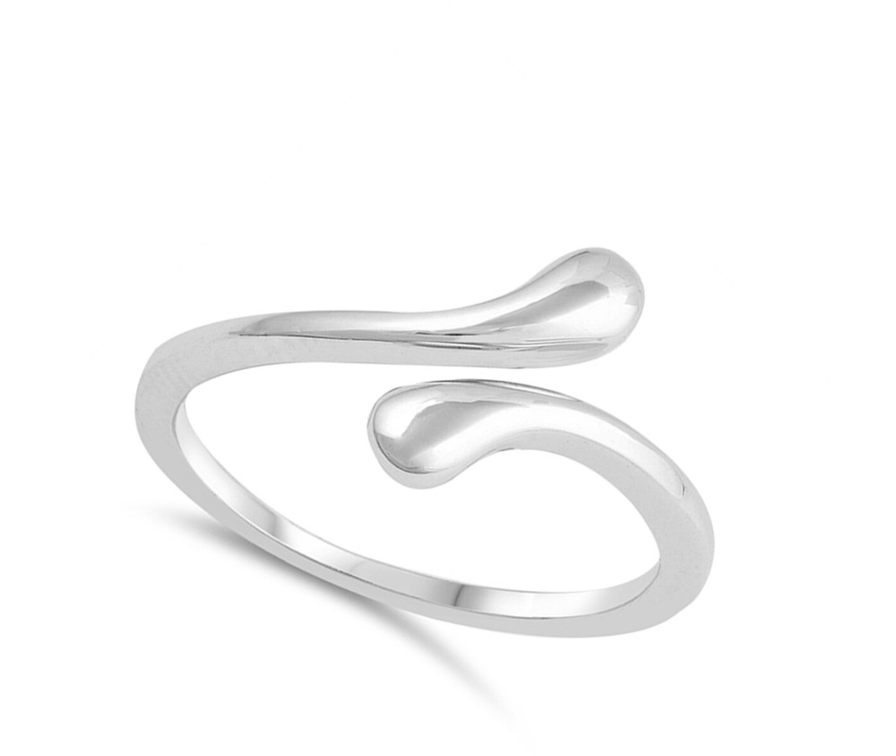 Open Twist Accent Stackable Knuckle Ring New 925 Sterling Silver Band Sizes 3-10