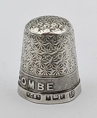 ILFRACOMBE DEVON STERLING SILVER THIMBLE 1930 A/F