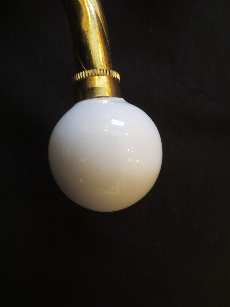 New Vintage Solid Brass 2 Hook Coat Hanger Porcelain Knobs and Screws