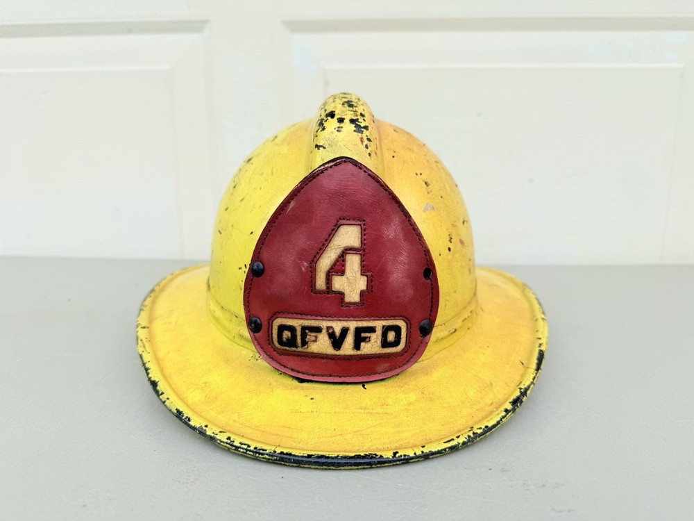 Vintage Fire Helmet Yellow