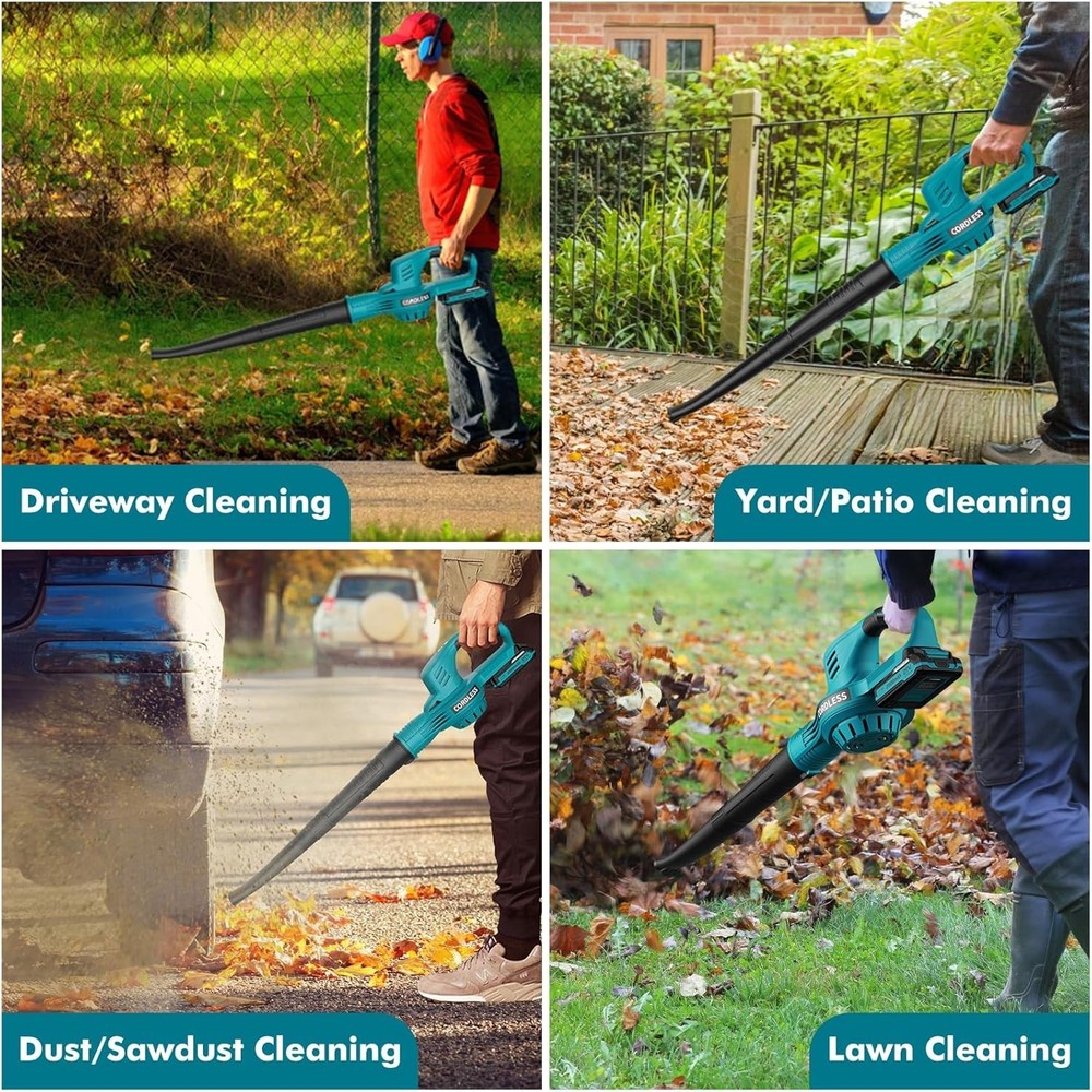 Powerful 21V Cordless Leaf Blower - Advanced Turbo, Fast Charging & Lightweight