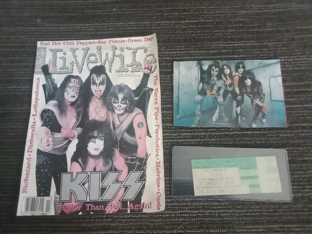 Kiss 💋 Ticket Stub Reunion Tour 🎸 10-8-96, Philadelphia Pa, Core States Cn