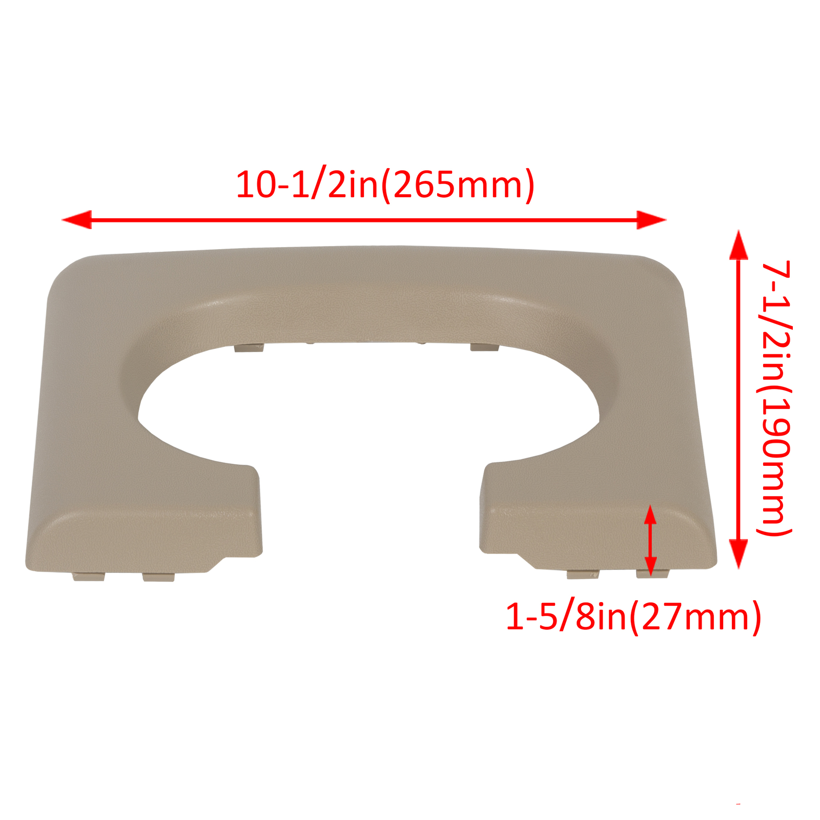 FOR 2004-14 FORD F150 BENCH SEAT CENTER CONSOLE CUP HOLDER ARM REST TRIM PAD TAN