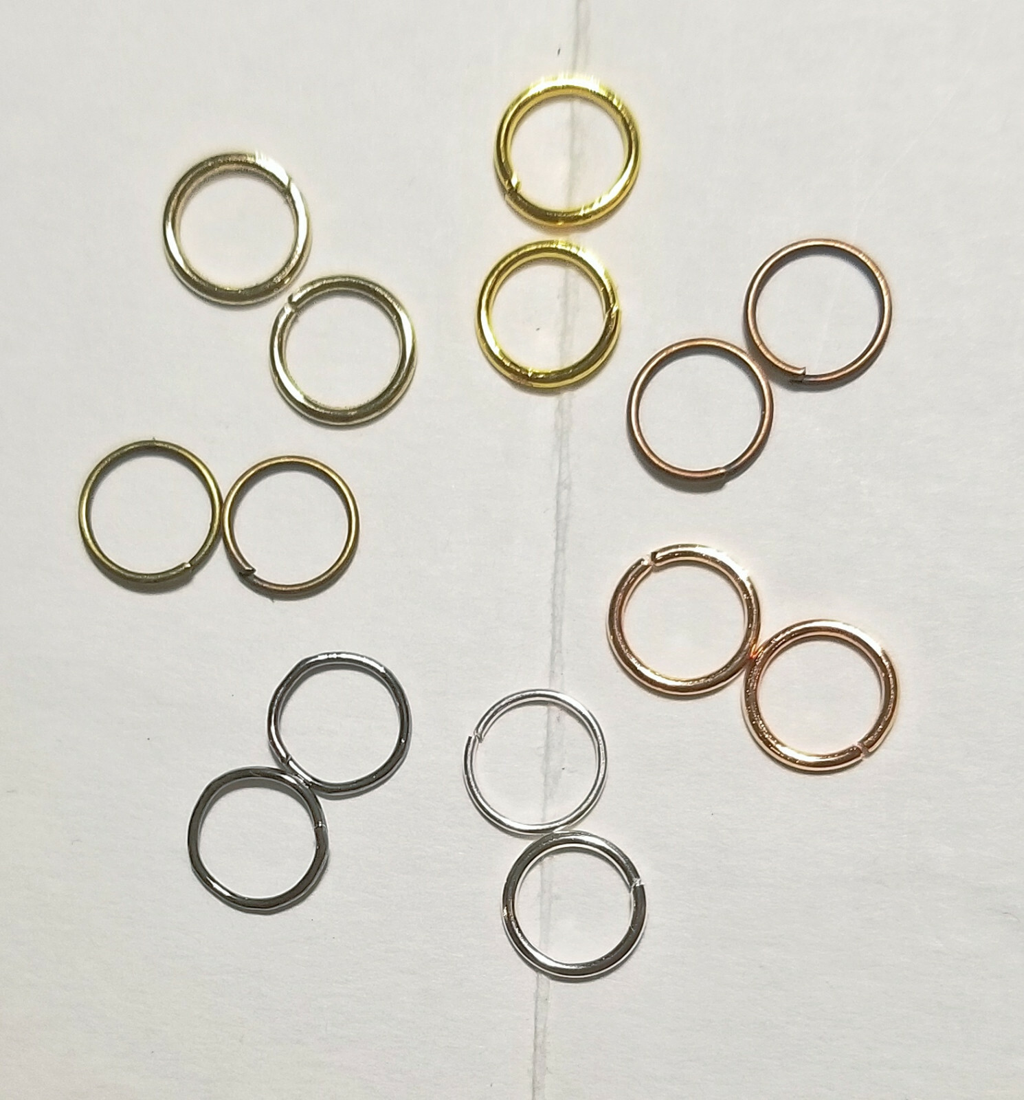 25 or 50 4 6 8 10mm Open Jump Rings gold silver copper bronze gunmetal Rose