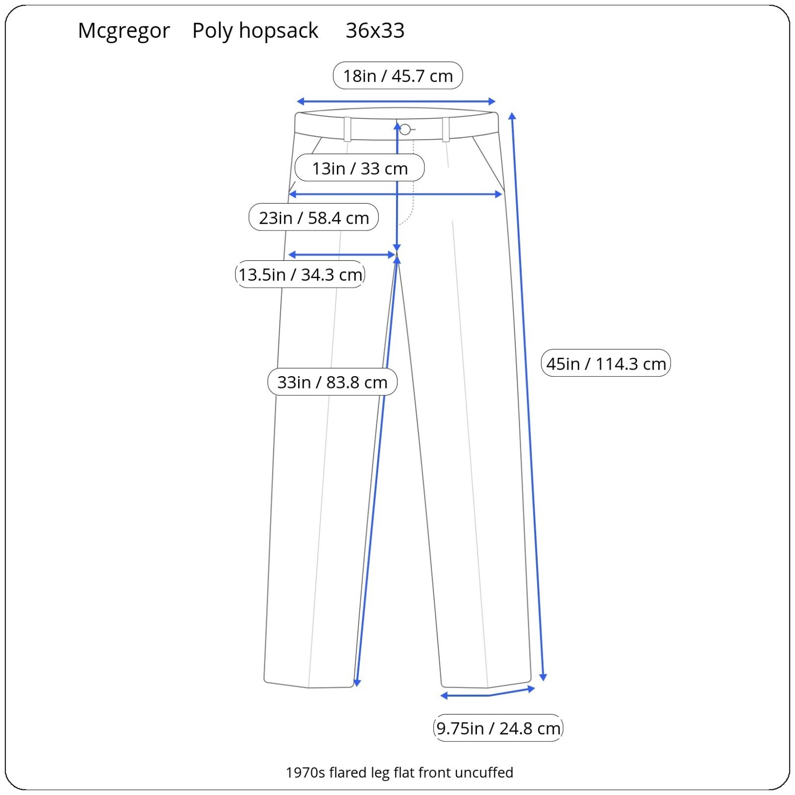 Vintage 1970s Polyester Hopsack Suit 44L 36x33 Flared Leg Wide Lapel