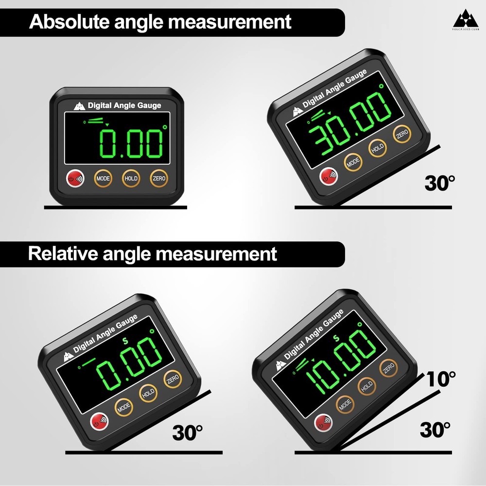 Magnetic Digital Angle Finder Protractor Inclinometer - Mini Digital Level An...