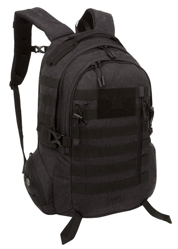 EUC Samurai Tactical Day Pack Backpack in Black/Gray Heather