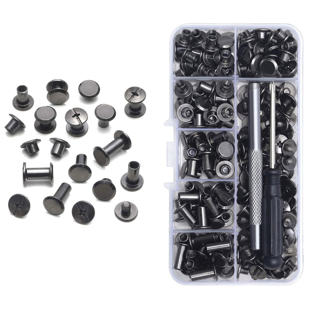 110set/pack No-pattern 6 sizes Chicago Screws For Home DIY Leather Working