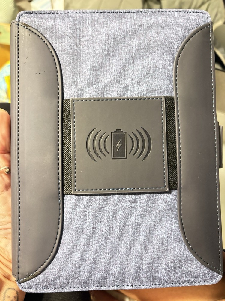 Imstone Wireless Charging Padfolio Portable Notebook Organizer 8000 Mah