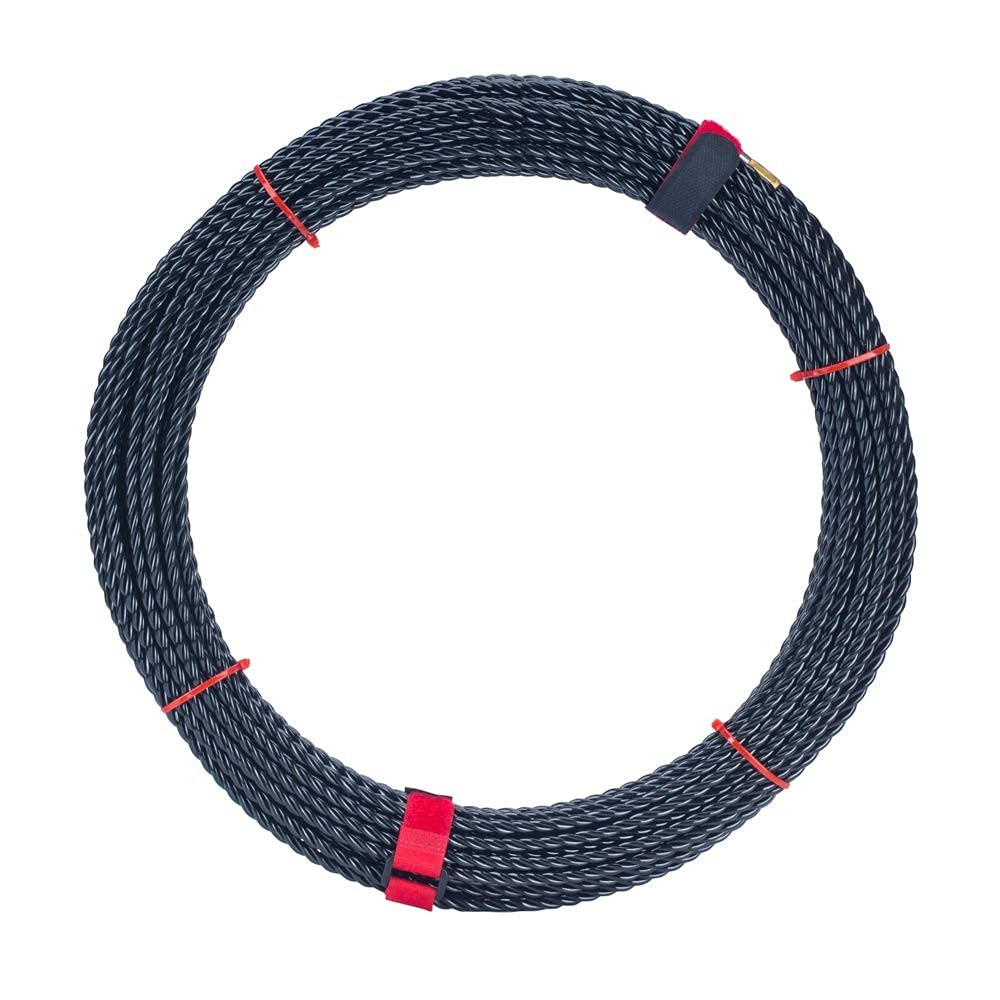 100FT Fish Tape Wire Puller, Polyester Threader with Leader Tip, 6mm Conduit