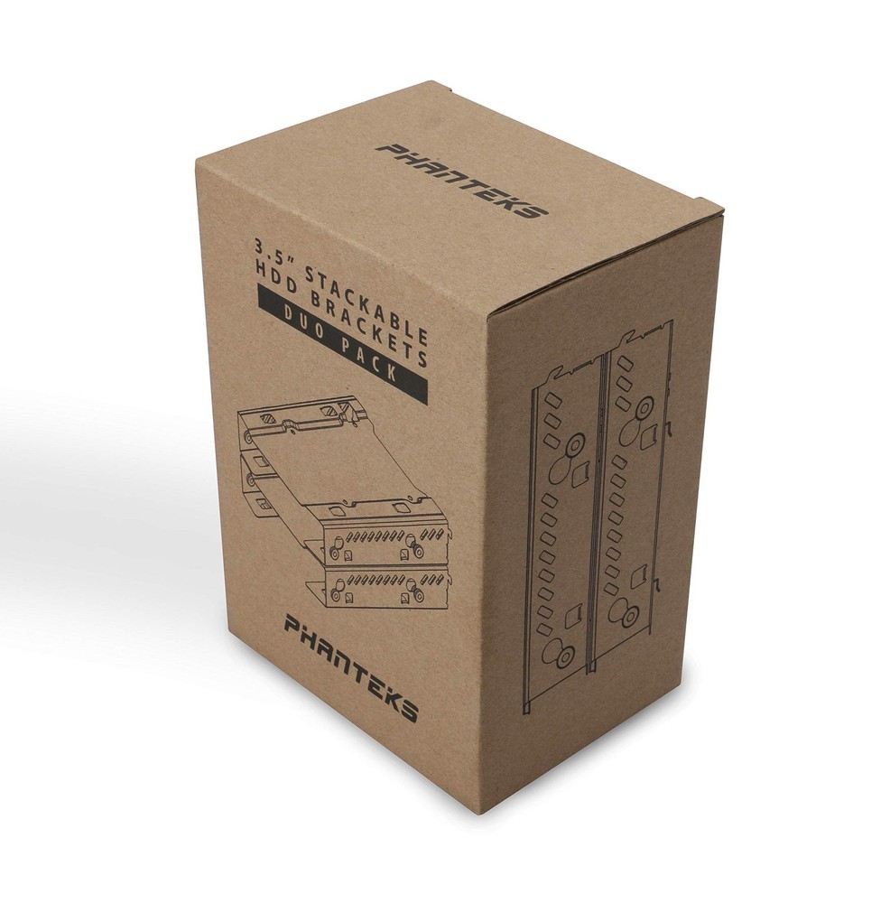 Phanteks - Stackable 3.5" HDD Bracket Duo Pack Cases PH-HDDKT_03Black