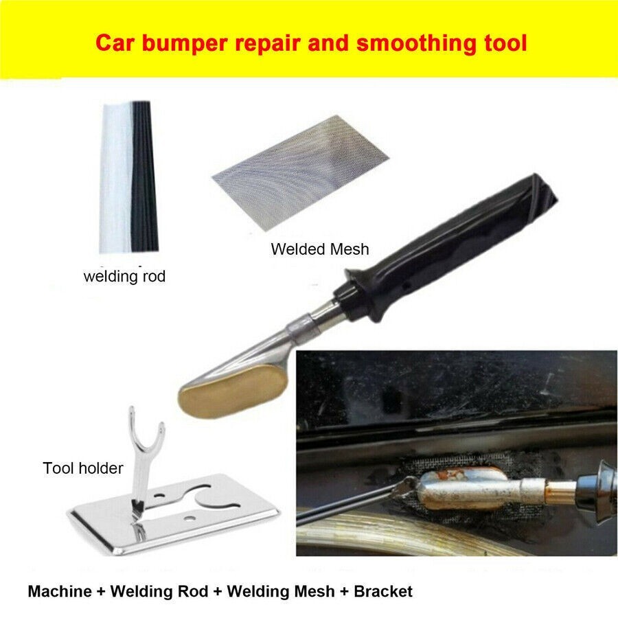 Car Bumper Repair Kit Hot Stapler Iron Plastic Welding Smoothing Leveling Tool