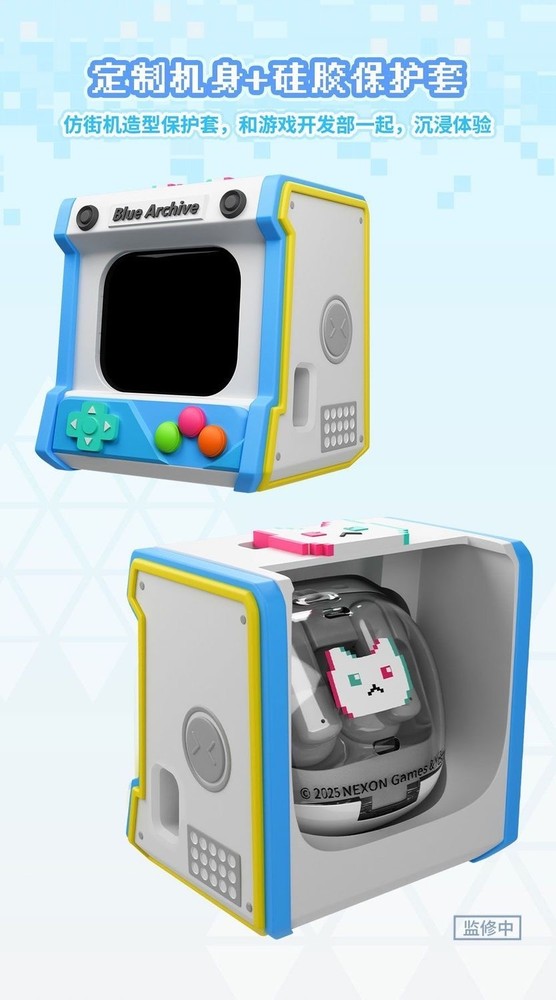 Anime Blue Archive CUBE FACE LCD Touch Screen Wireless Bluetooth Earphones