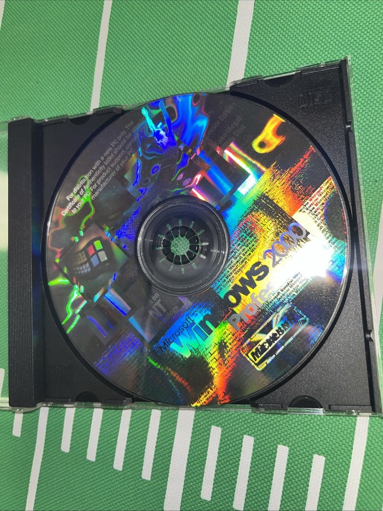 MICROSOFT WINDOWS 2000 PROFESSIONAL CD Unsealed w/ Product Key