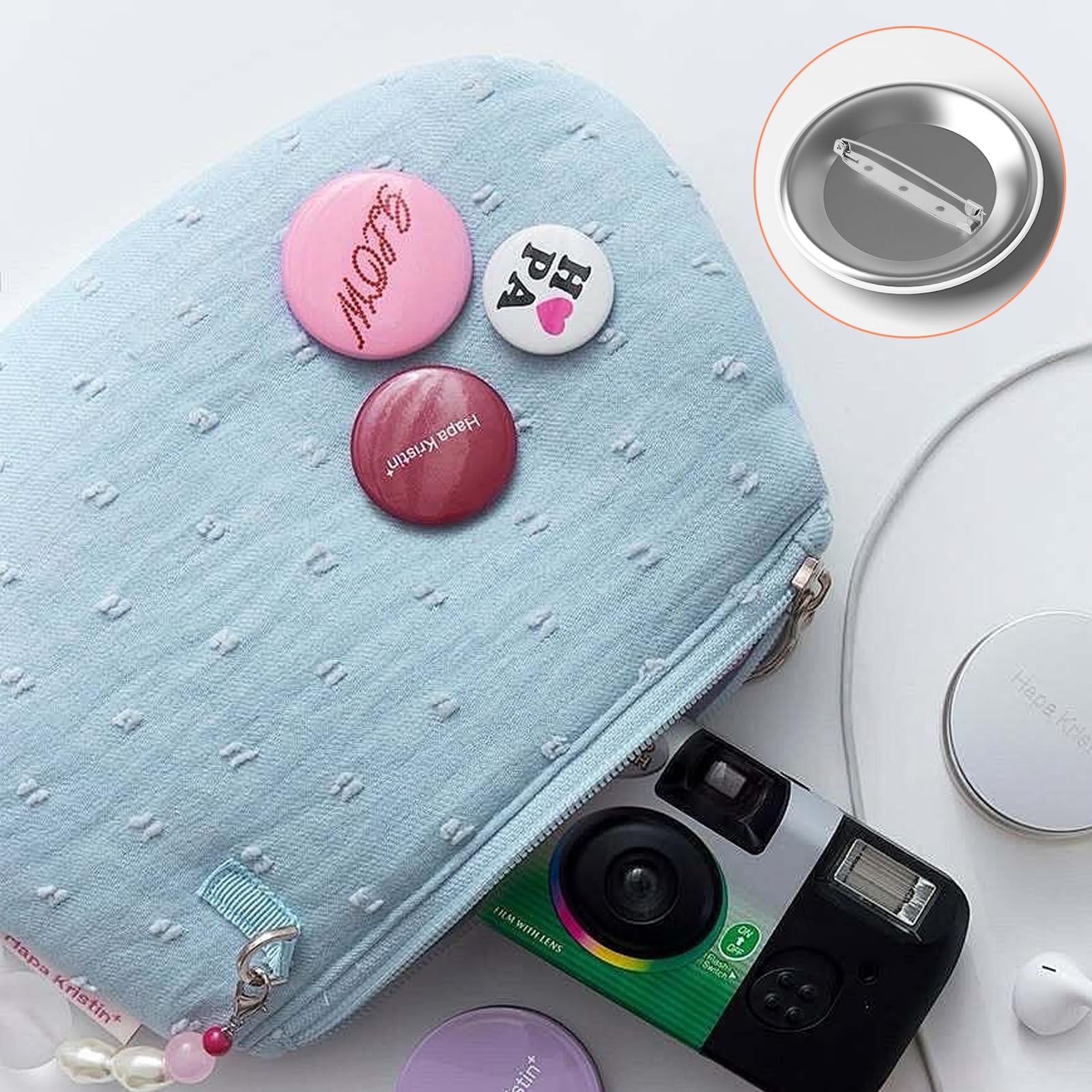 50Pcs Silver Bar Pins, Brooch Clasp Pin Backs Safety Clasp Brooch Pins for Cr...