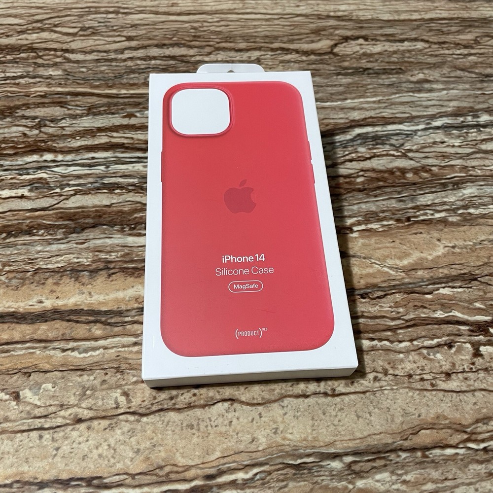 New Genuine Apple  Silicone Case for iPhone 14 - Red