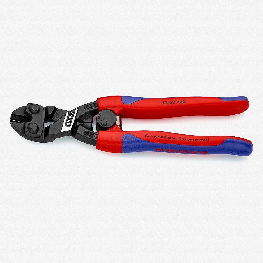 Knipex 8" High Leverage Flush Cutter, 20 Degree Angled w/ Spring - MultiGrip