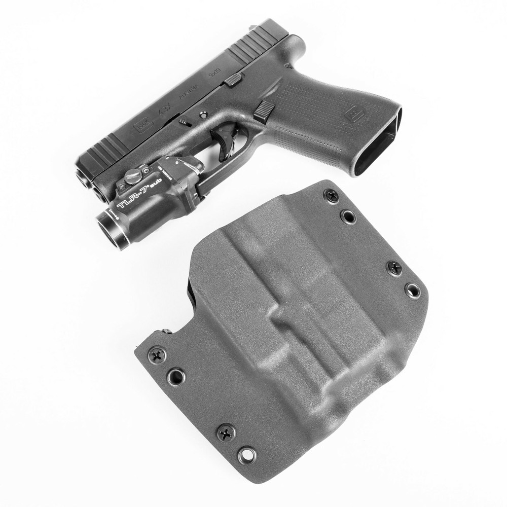 Glock - OWB Tactical Holster - Streamlight TLR-7 SUB - Optic Ready - Matte Black