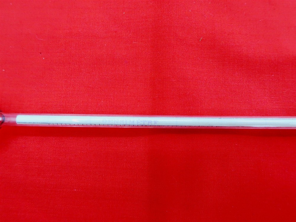 Vintage DENSIMETRF Specific Gravity Scale 1900 - 2000 Hydrometer 12.5" Long
