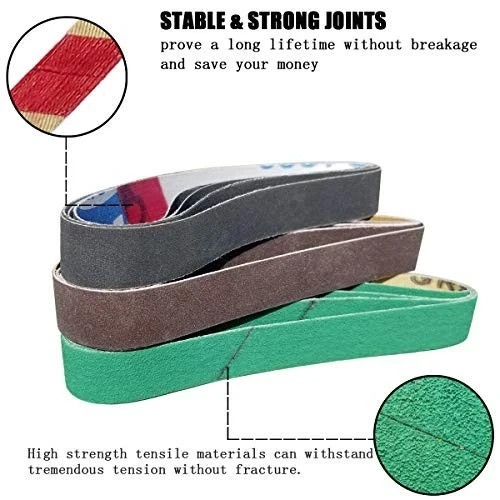 24 Pcs 1/2" x 12" Replacement Belts for Work Sharp Knife Sharpener