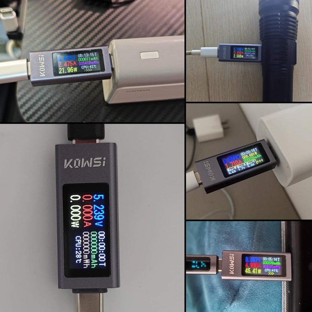 USB C Tester Power Meter 430V 012A TypeC PD Digital Multimeter KWS2302C