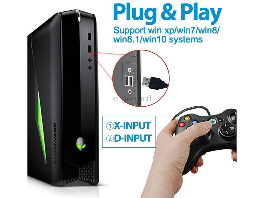 Wired/Wireless Controller Gamepad Remote for Microsoft Xbox 360 Window 7 8 10 11