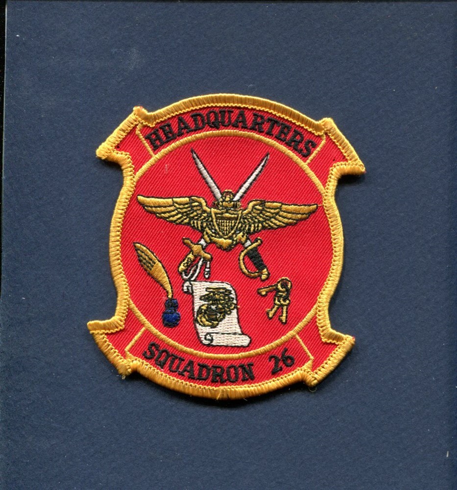 HQS Headquarters Squadron 26 USMC Marine Corps Squadron  Base Patch
