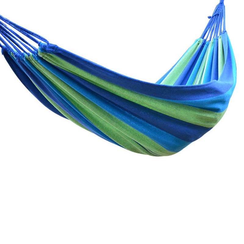 7.5x2.6ft Double Camping Hammock - Soft Breathable Cloth Tree Straps Portable