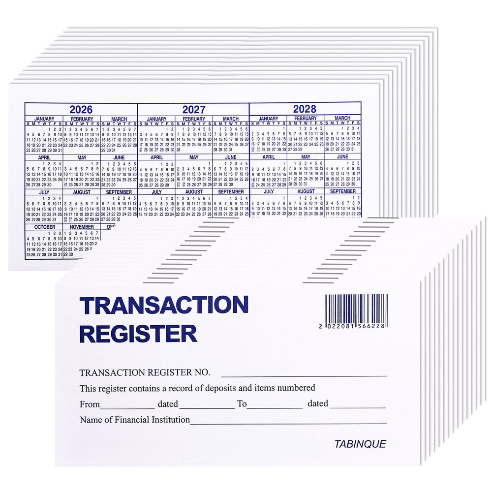 24 PCS Check Registers for Personal Checkbook, Easy to Read Checkbook...