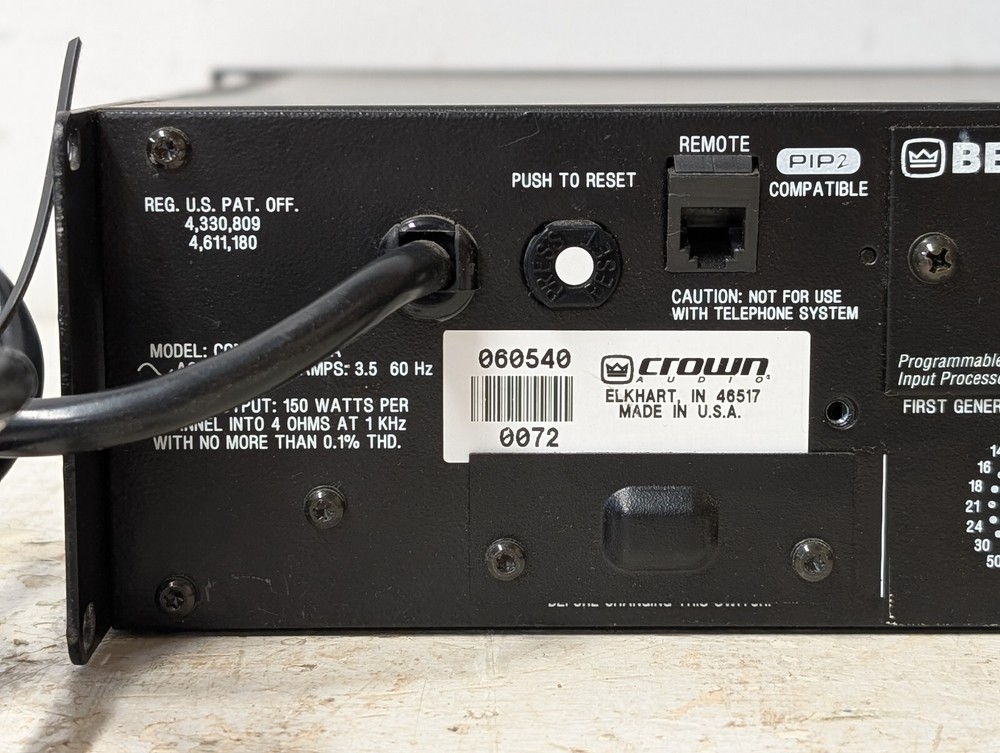 Crown Com-Tech 210 Power Amplifier Two-channels 300 W