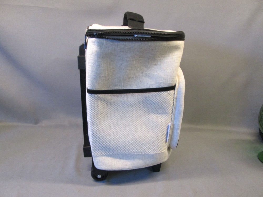 Rae Dunn WEEKEND Rolling Cooler Bag Ice Chest Wheels Handled RARE