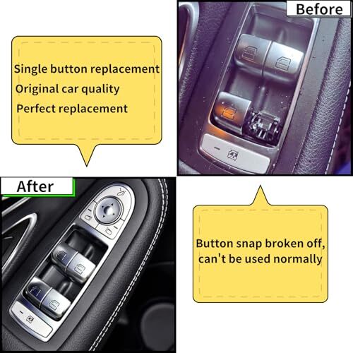 Window Switch Button Covers for Mercedes Benz C E GLC Class,Passenger Side