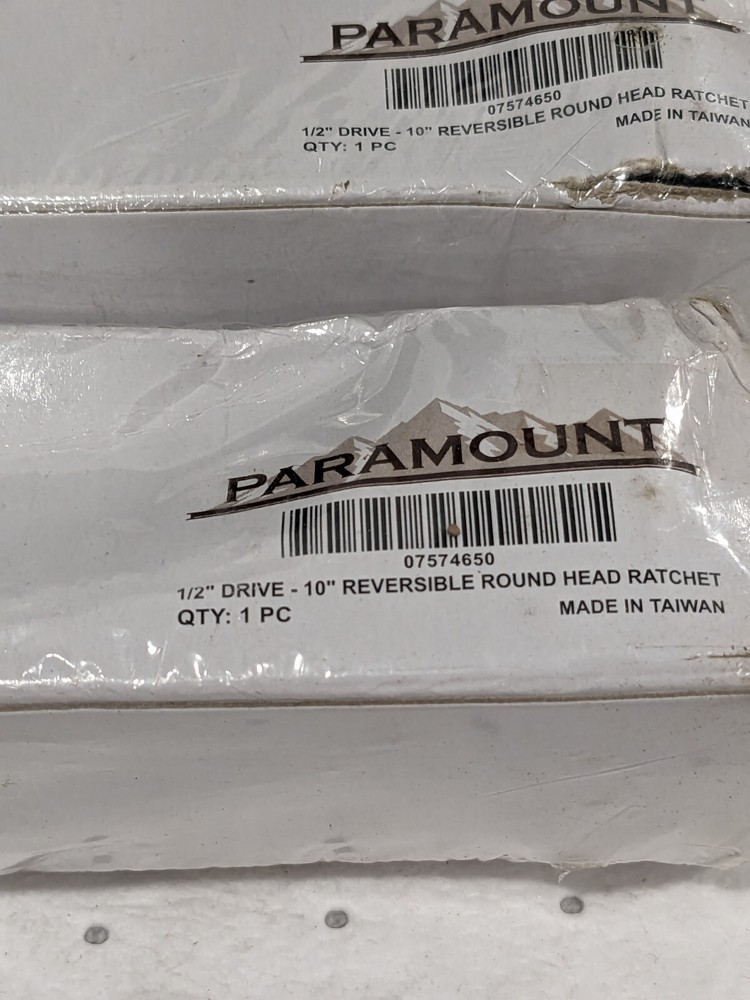 PARAMOUNT Quick-Release Ratchet: 1/2" Drive, Round Head Qty 2 PAR-12RHT-10A
