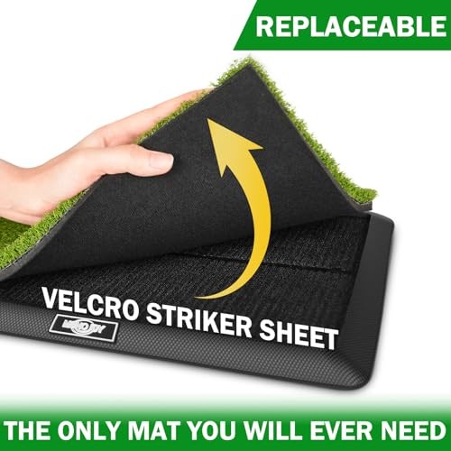 Golf Hitting Mats with Golf Tees Practice Indoor 3 Pcs Replaceable Outdoor