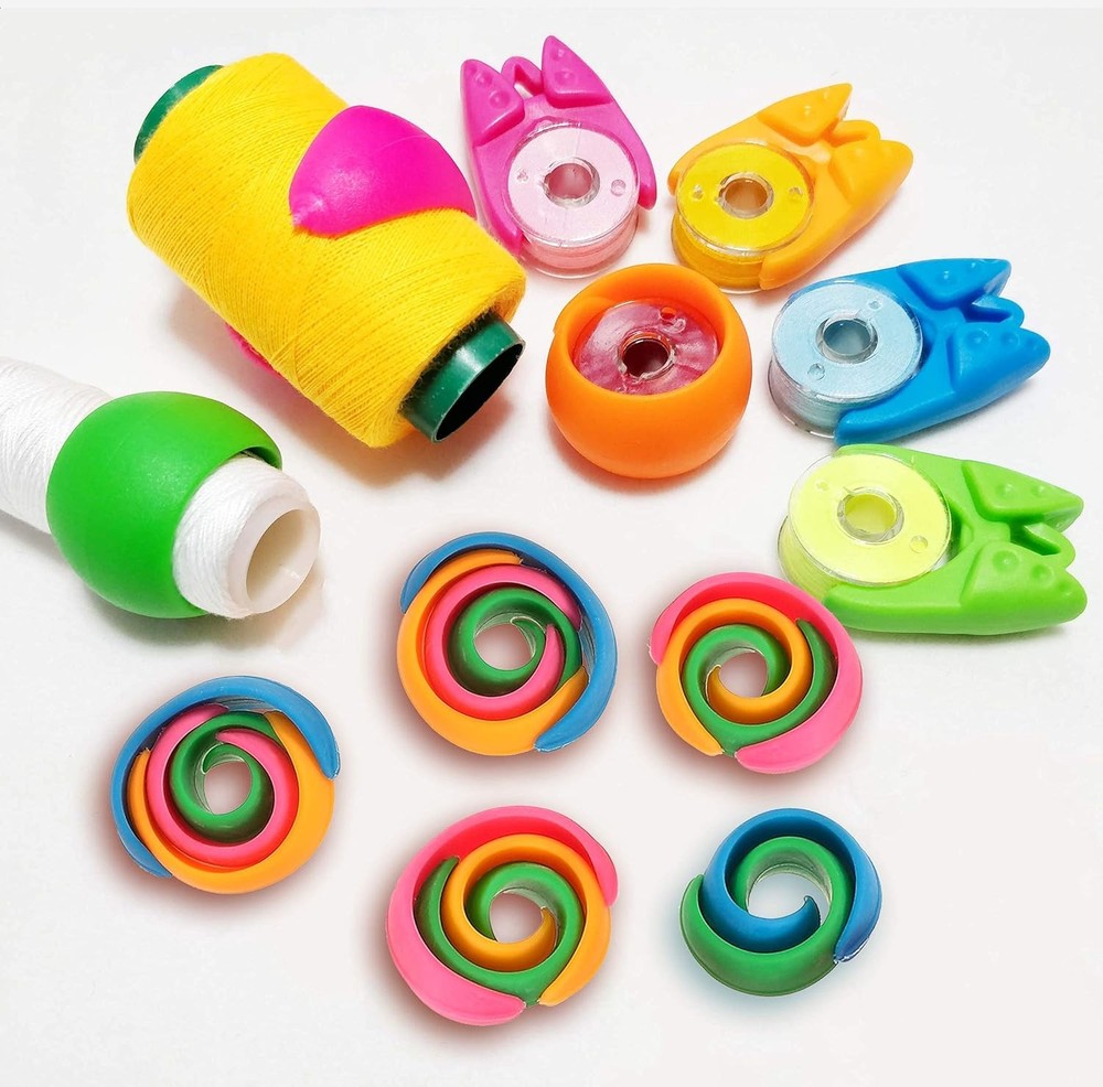 WUWEOT 100 Pack Thread Spool Savers, Spool Huggers Holder for Sewing & Embroider