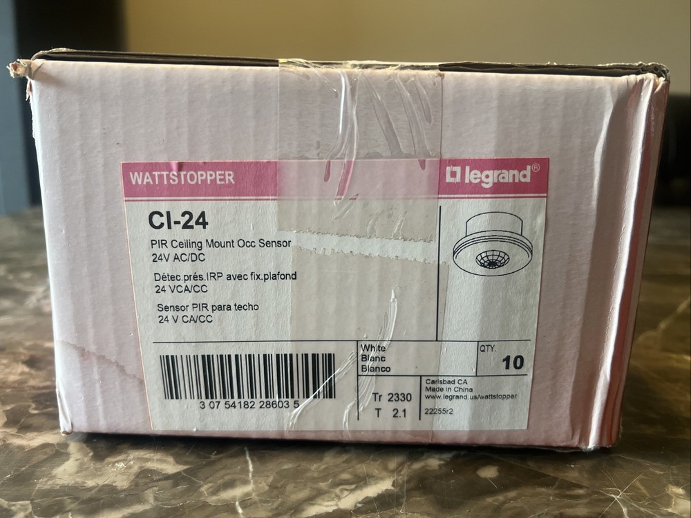 Wattstopper Pir Ceiling Mount Occ Sensor 24v AC/dc 10 Count