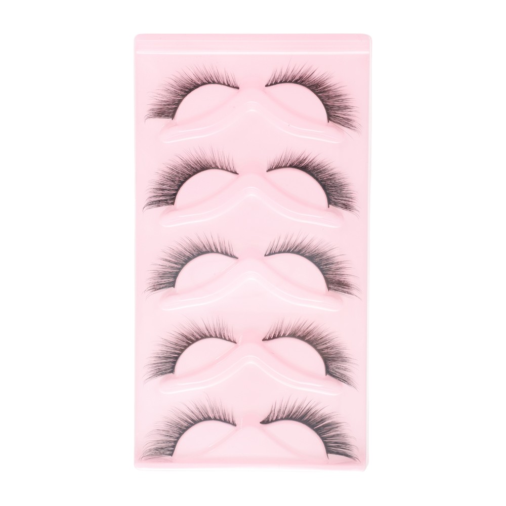 Dense False Eyelashes for Makeup Black XX1 5 Pair