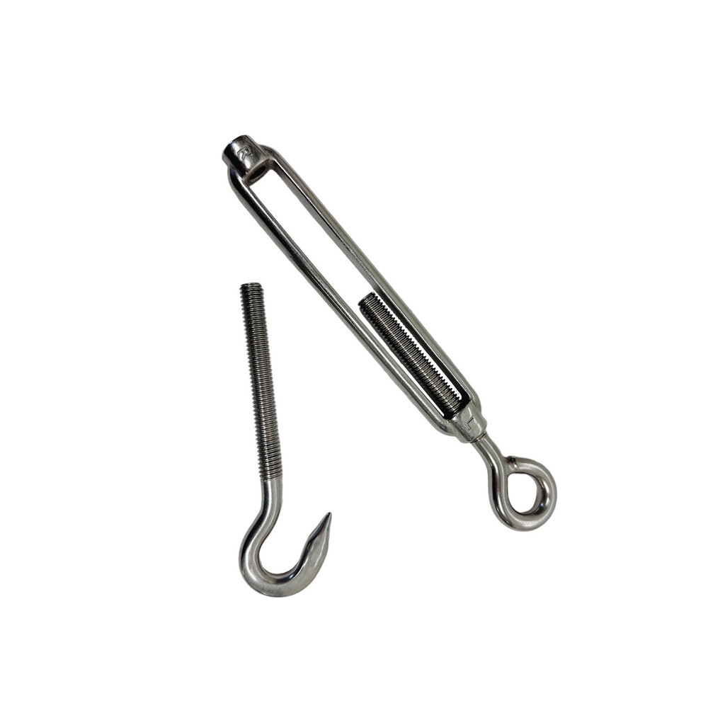 Stainless Steel 3/8" Hook Eye Turnbuckle 700 Lbs WLL Marine Boat Rigging Lift