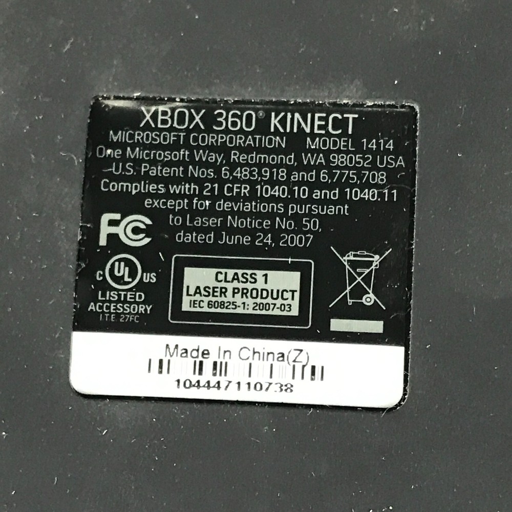 Microsoft Xbox 360 Kinect Sensor Model 1414 Black