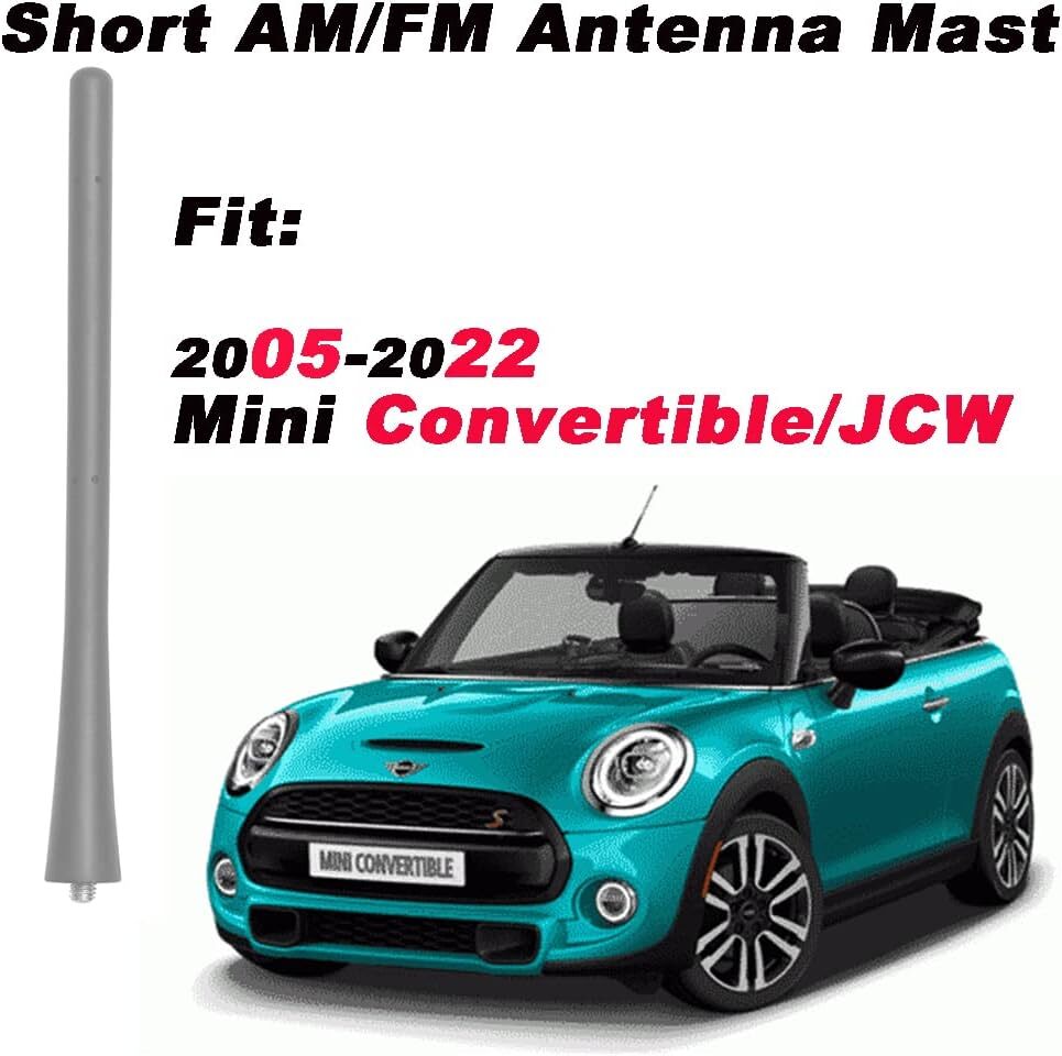 7 inch Antenna Mast Compatible with BMW Mini Cooper Select Models, Black