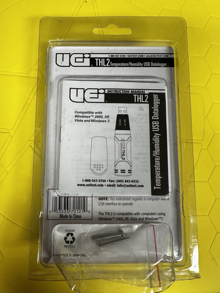 New UEi THL2 Temperature/Humidity USB Data Logger ***NEW