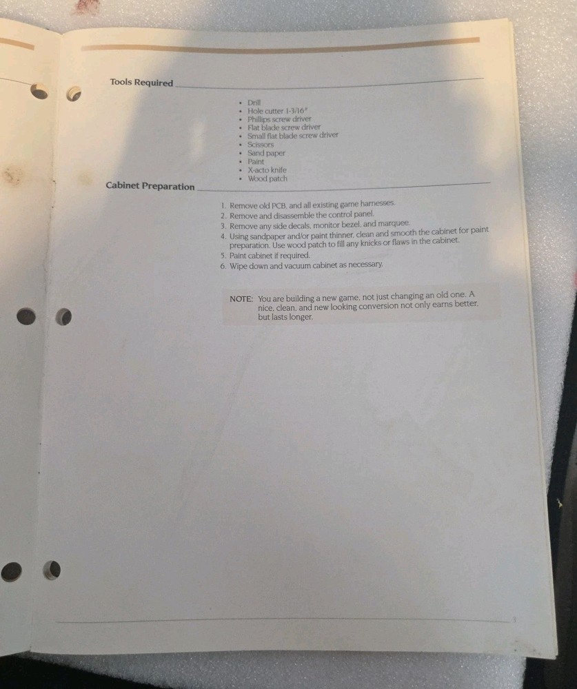 SEGA ORIGINAL ESWAT INSTALLATION OWNERS MANUAL 1989